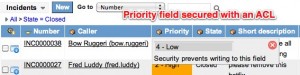 Priority Field ACL Security
