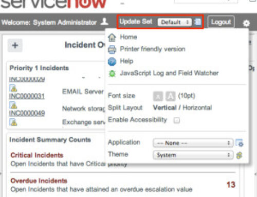 Bringing the Update Set Picker back from the UI14 Gear Menu