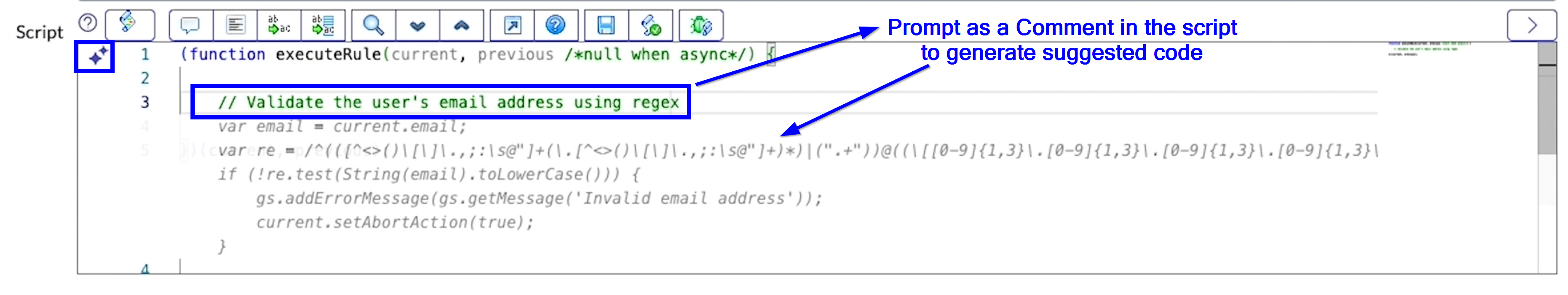 Code Generation Example - Now Assist