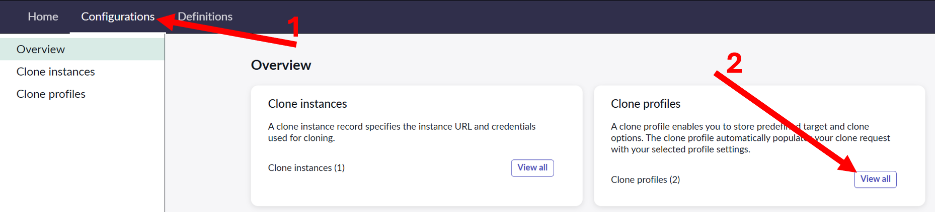 ServiceNow Clone Configuration Homepage Washington Release